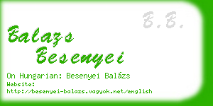 balazs besenyei business card